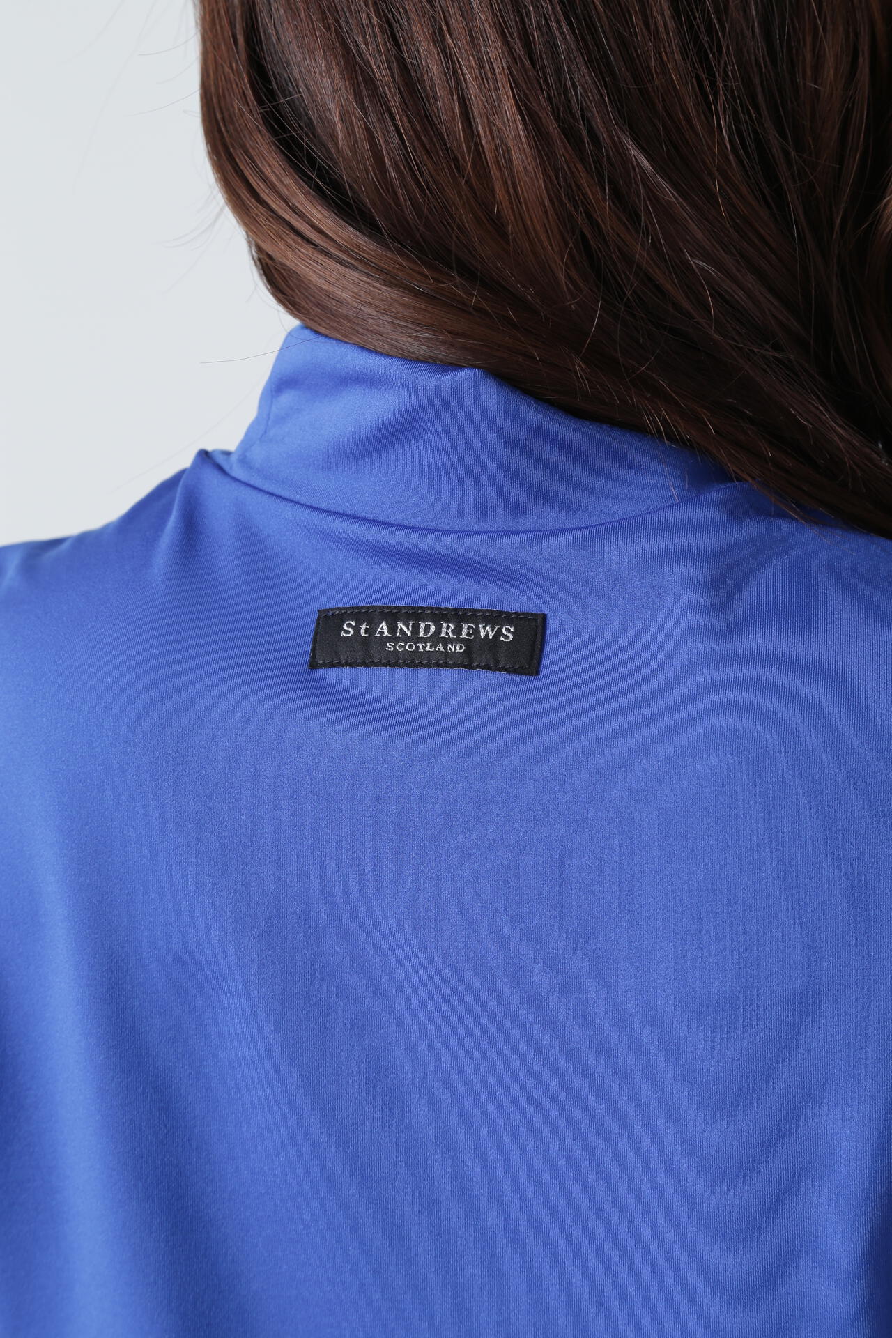 カチオンポリエステルベア天竺 半袖ハイネックカットソー (WOMENS)