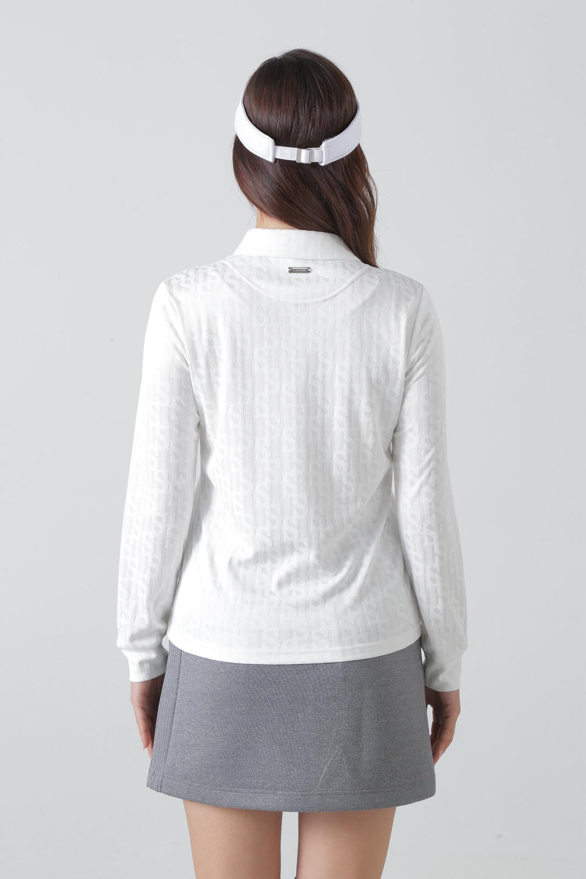 STロゴジャガード 長袖ポロシャツ (WOMENS)