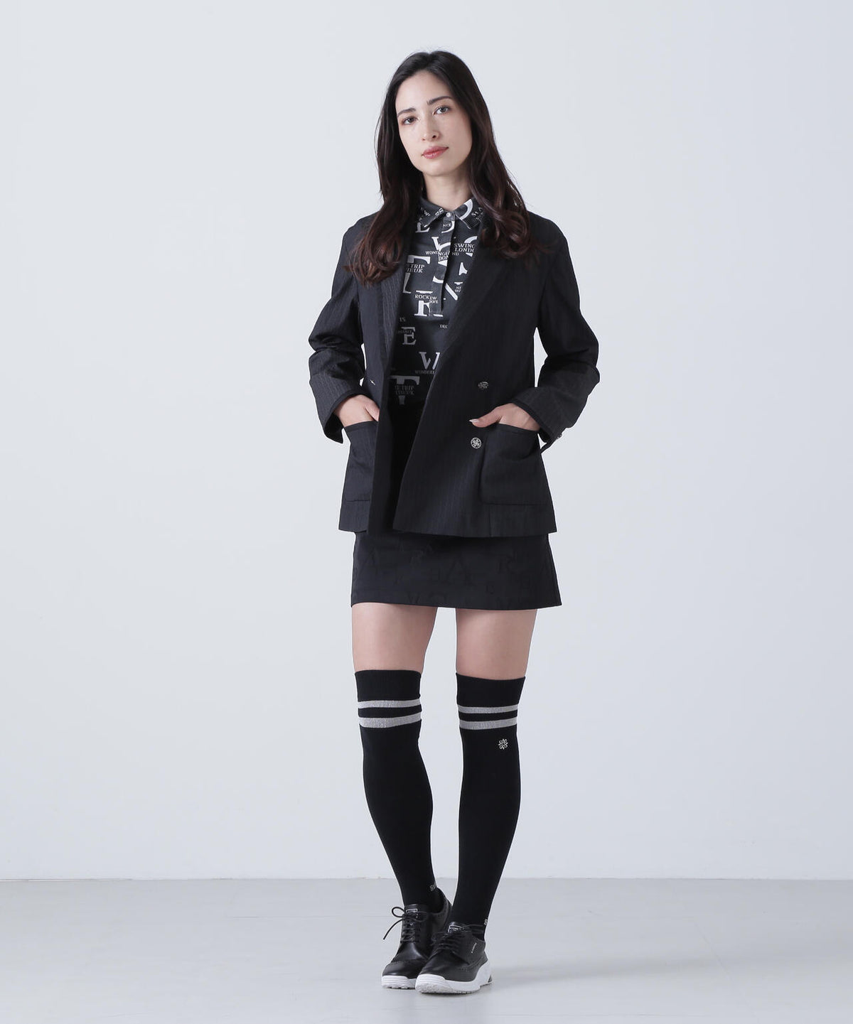 コンセプト柄ジャガードスカート (WOMENS)