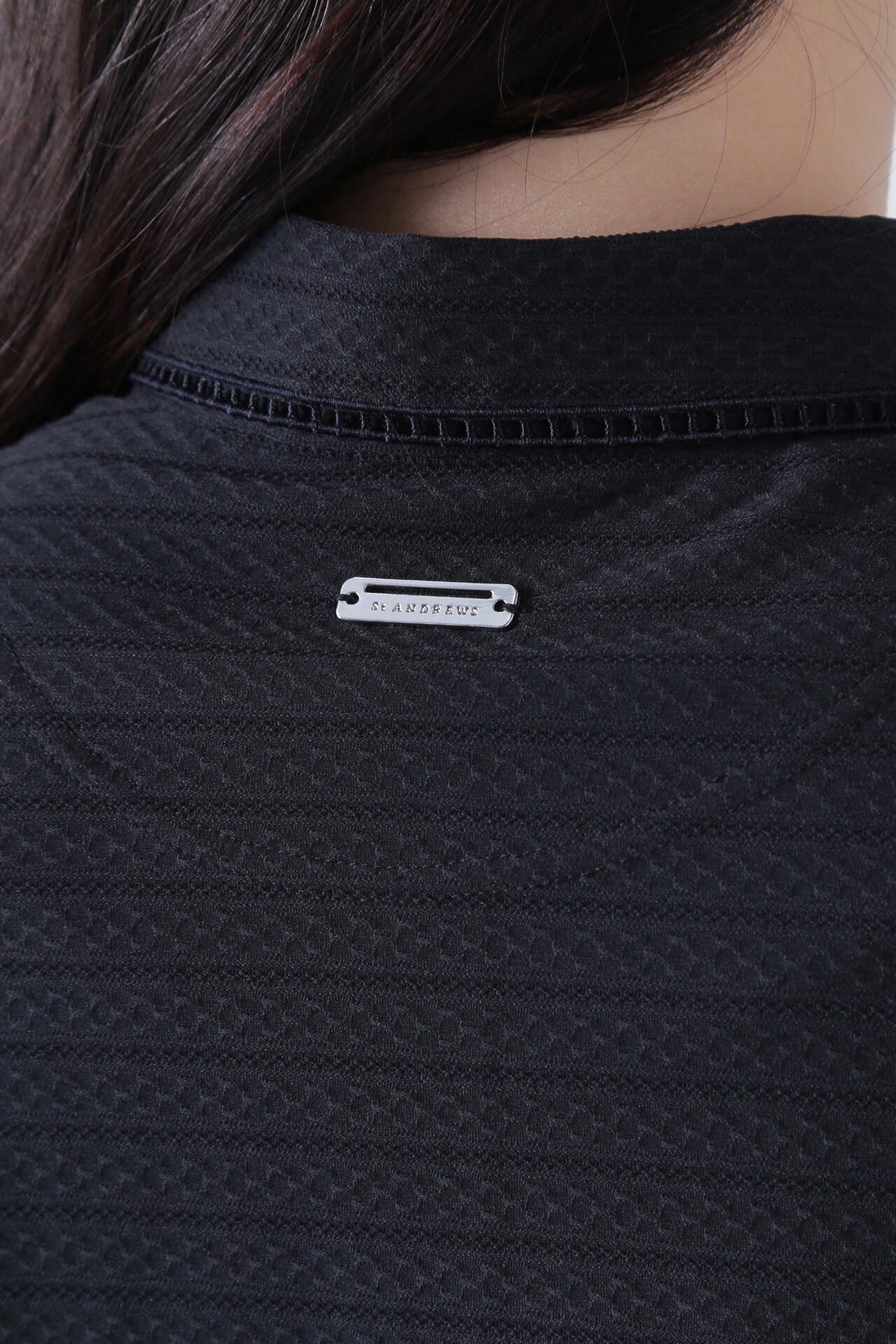 縄柄ジャガード半袖シャツ (WOMENS)