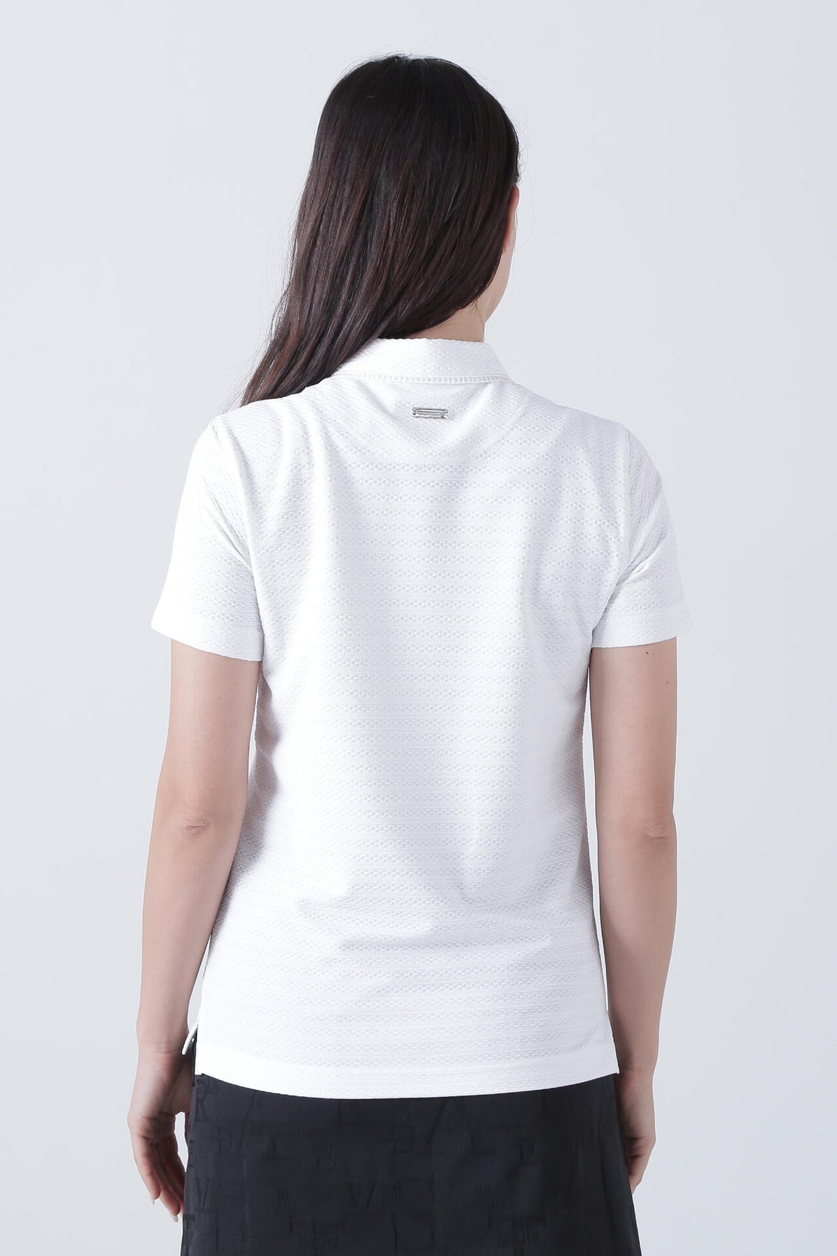 縄柄ジャガード半袖シャツ (WOMENS)