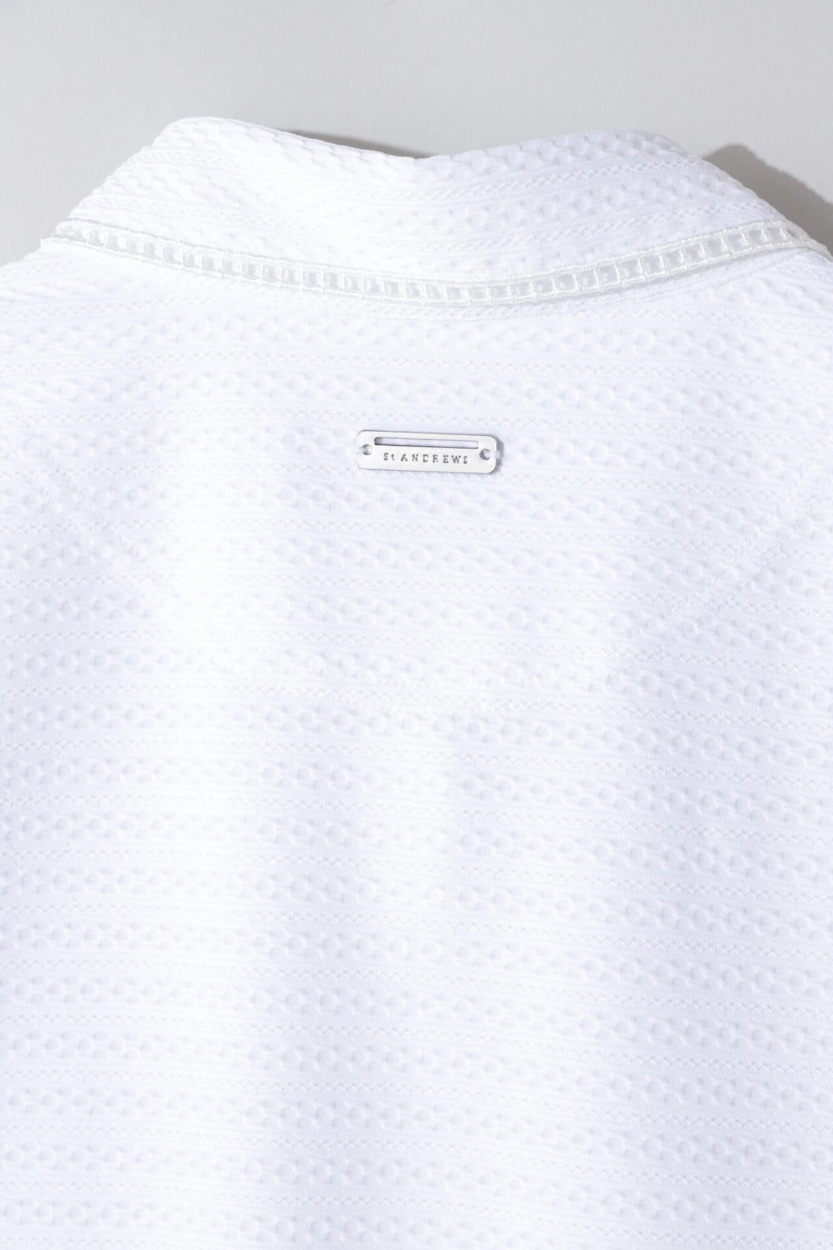 縄柄ジャガード半袖シャツ (WOMENS)