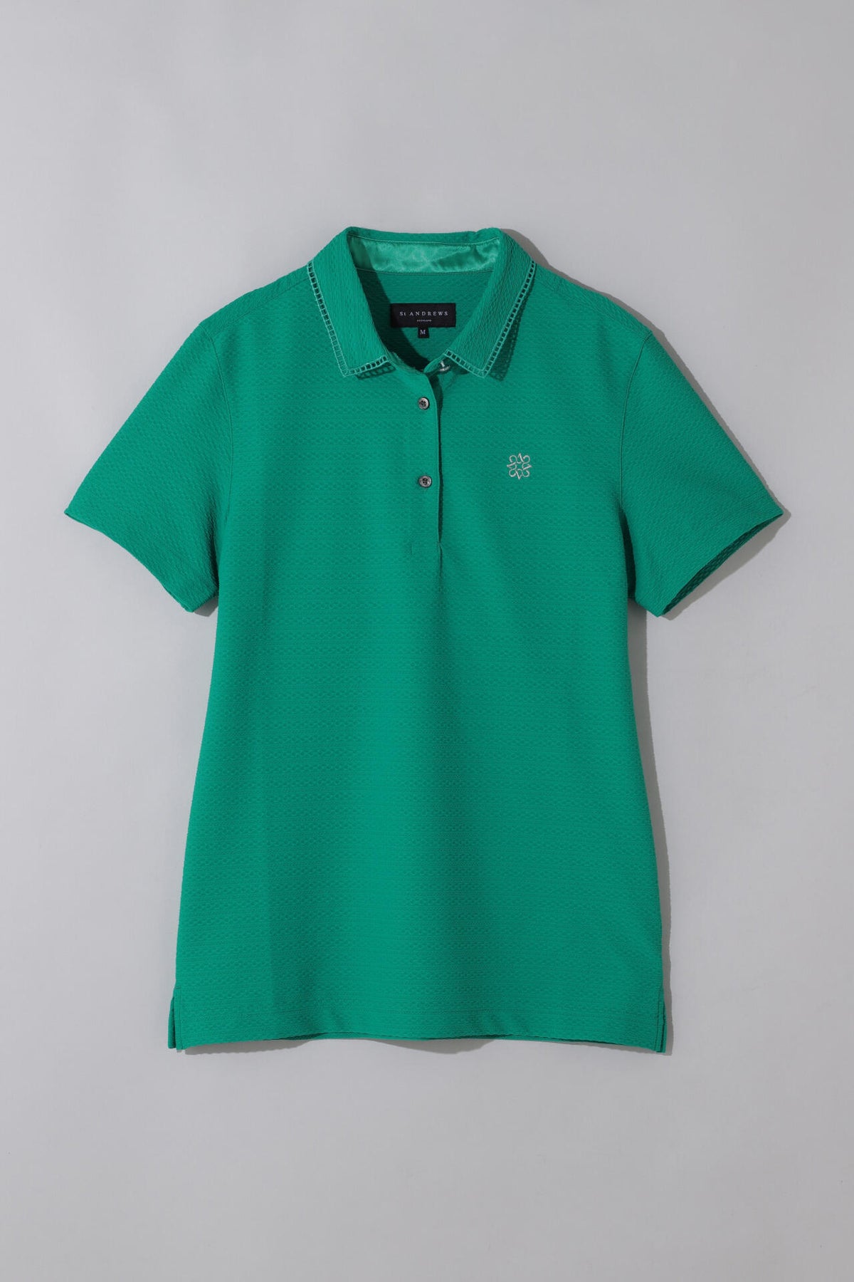 縄柄ジャガード半袖シャツ (WOMENS)