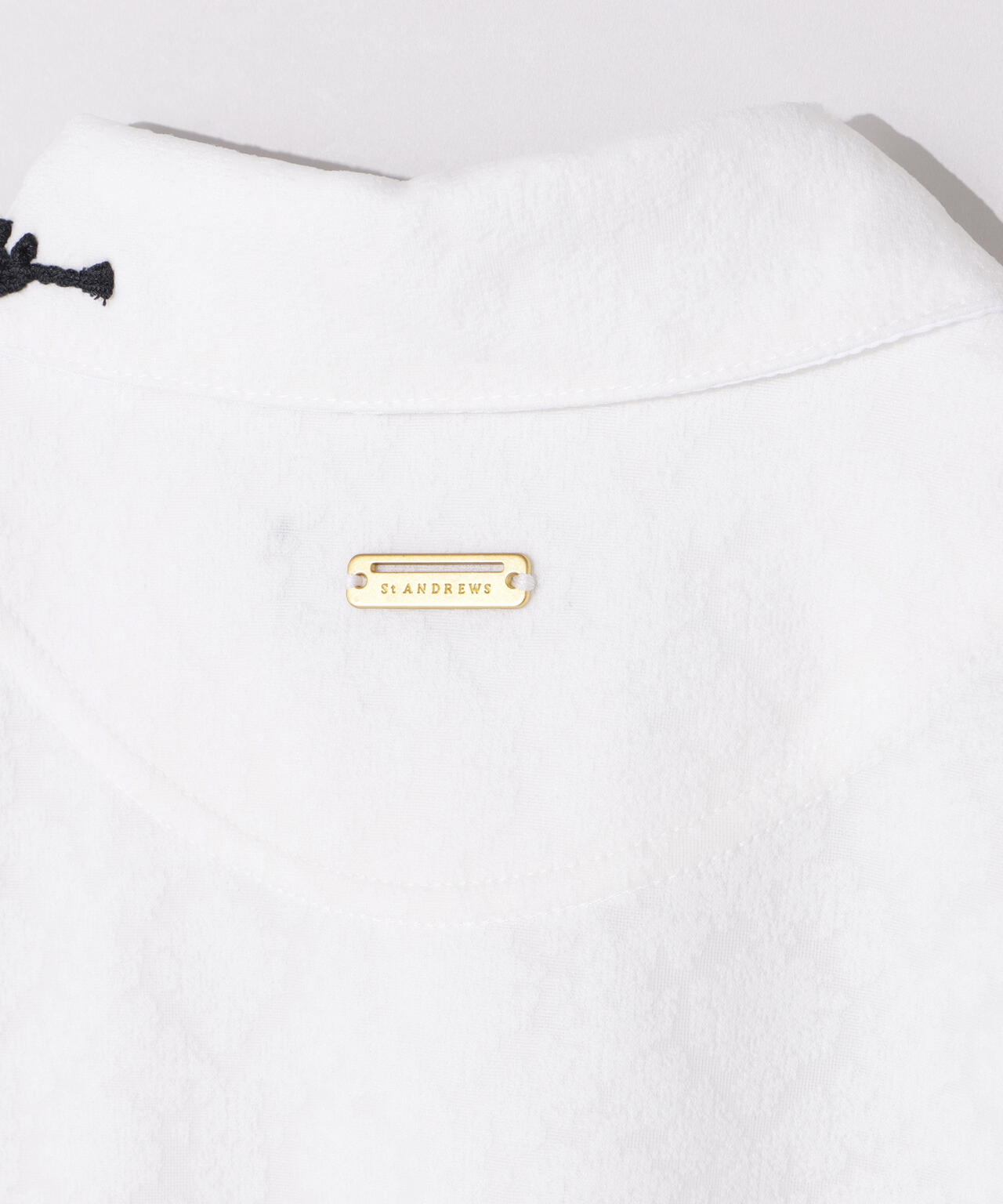 レトロアラベスク柄ジャガード半袖シャツ (WOMENS)