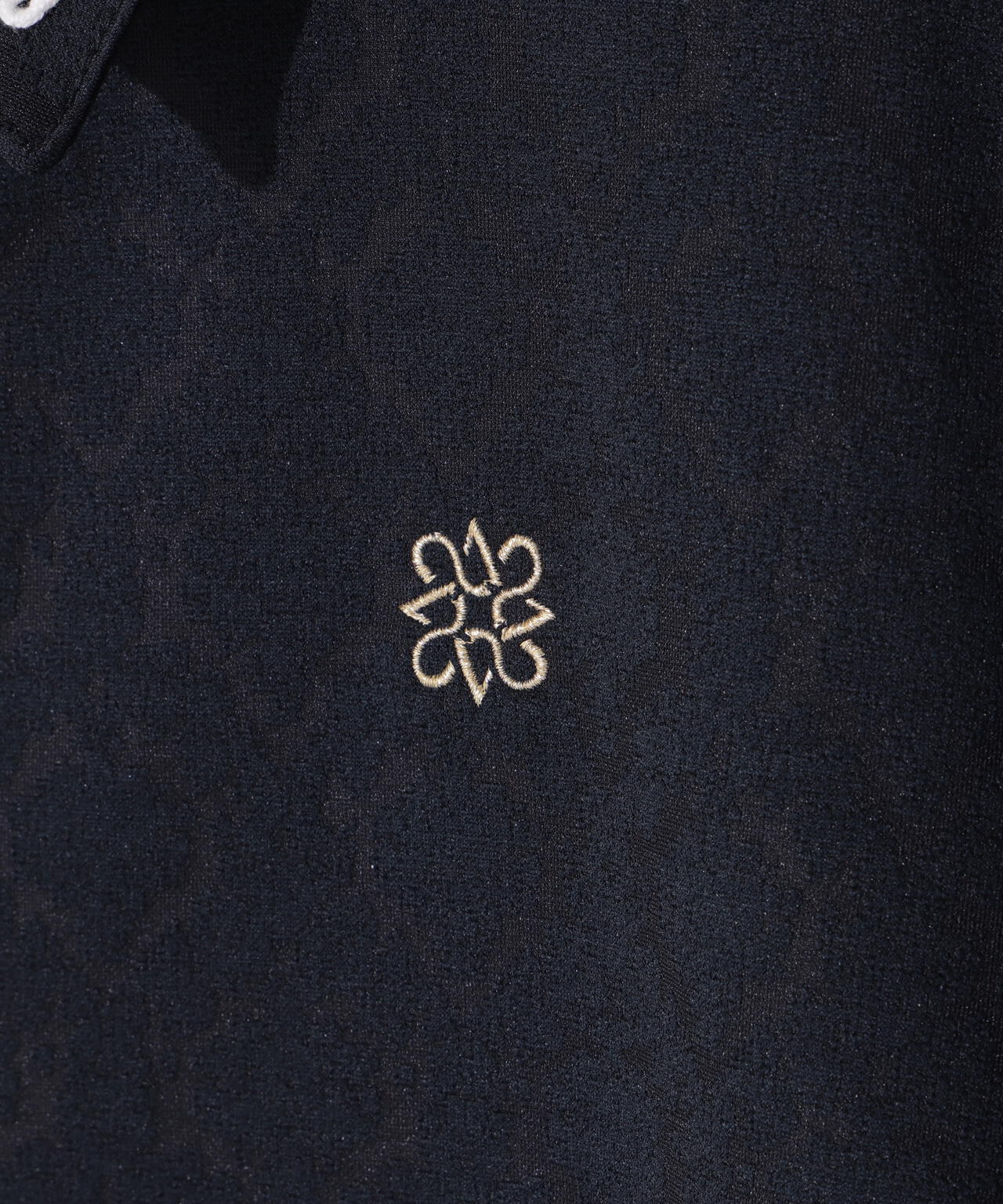 レトロアラベスク柄ジャガード半袖シャツ (WOMENS)