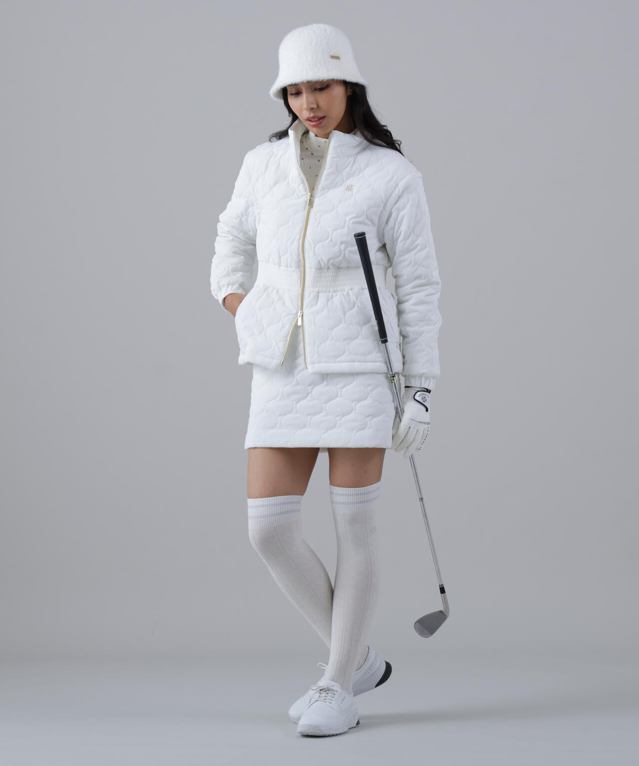 ウェーブストレッチ中綿ブルゾン (WOMENS)