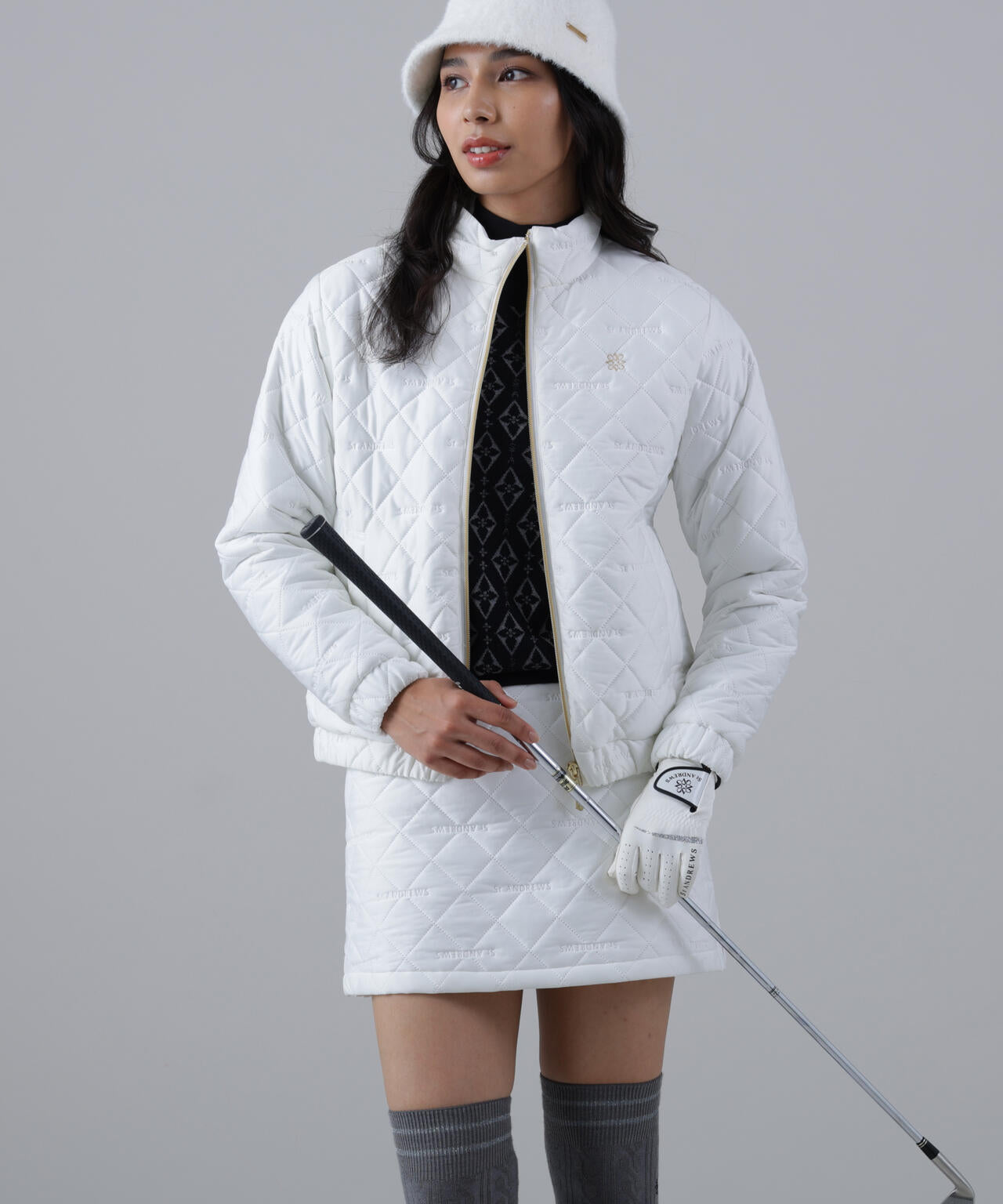 ロゴピンソニック中綿ブルゾン (WOMENS)