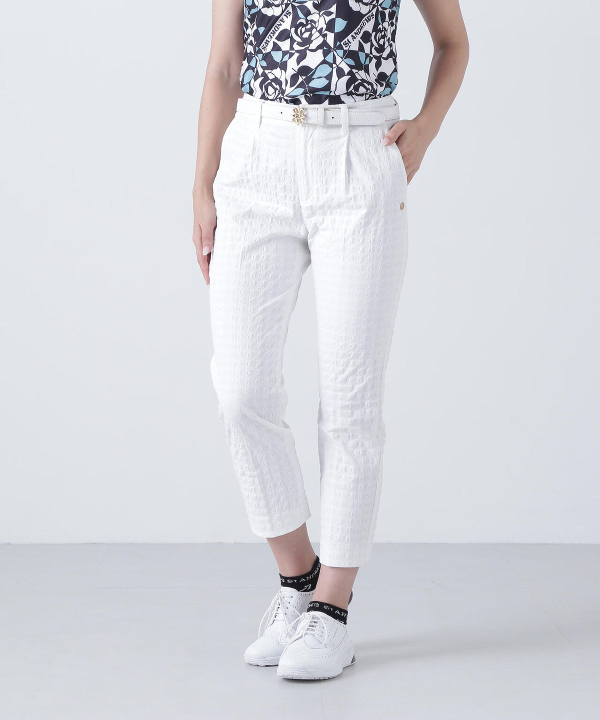 千鳥楊柳ストレッチパンツ (WOMENS)