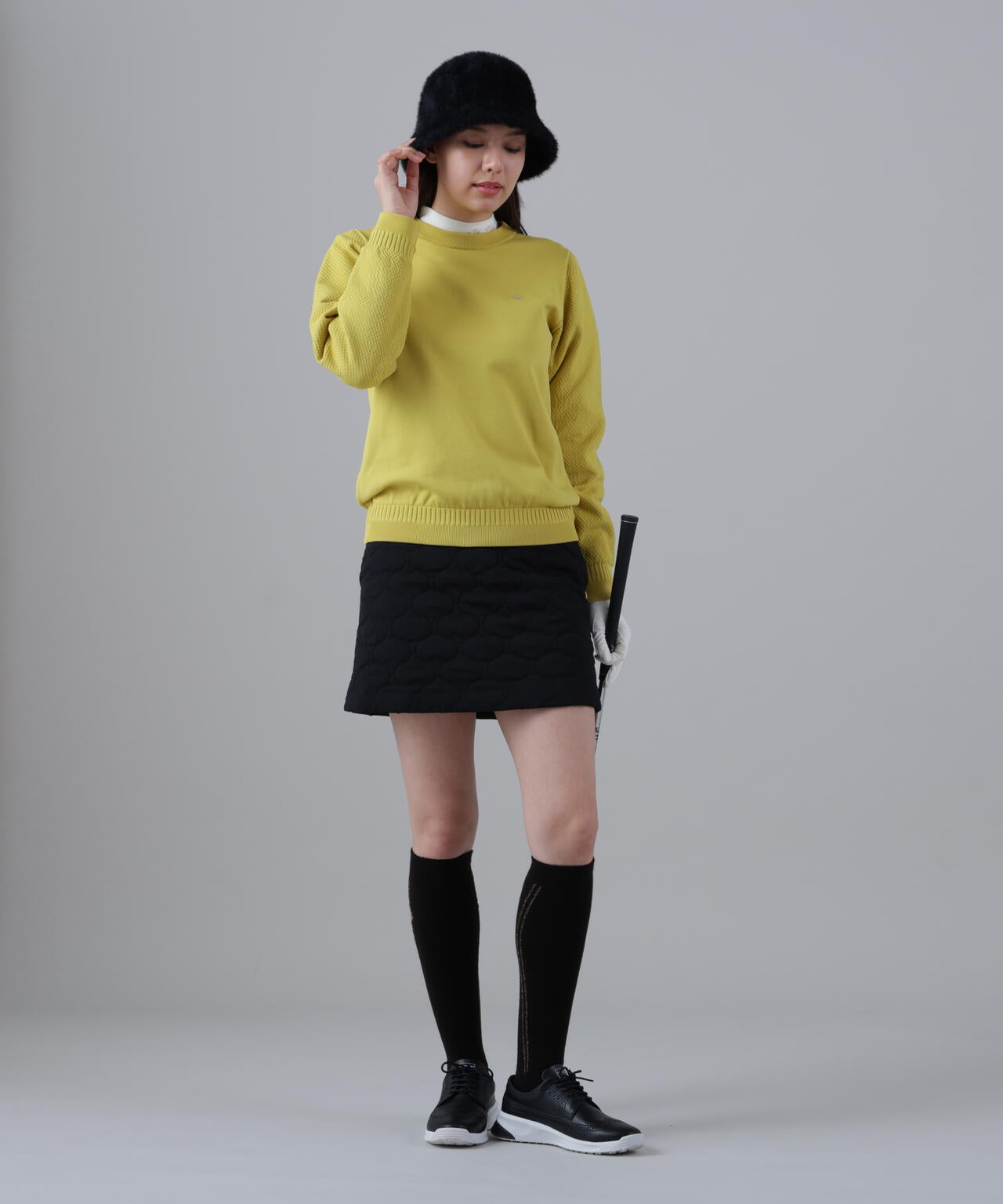 ウェーブストレッチ中綿スカート (WOMENS)