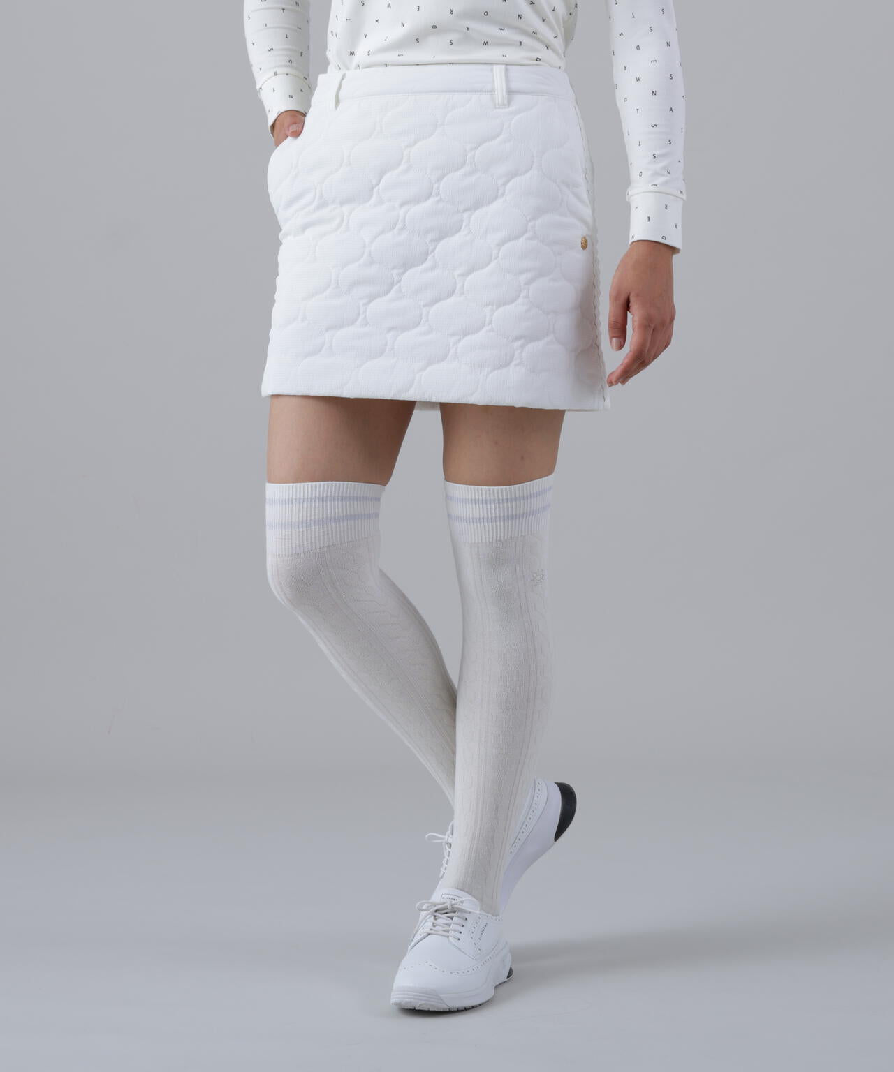 ウェーブストレッチ中綿スカート (WOMENS)