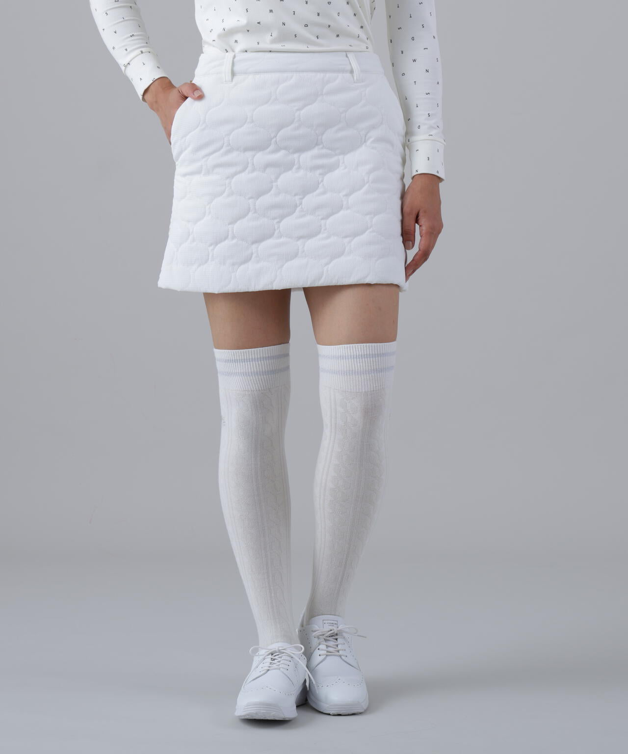 ウェーブストレッチ中綿スカート (WOMENS)