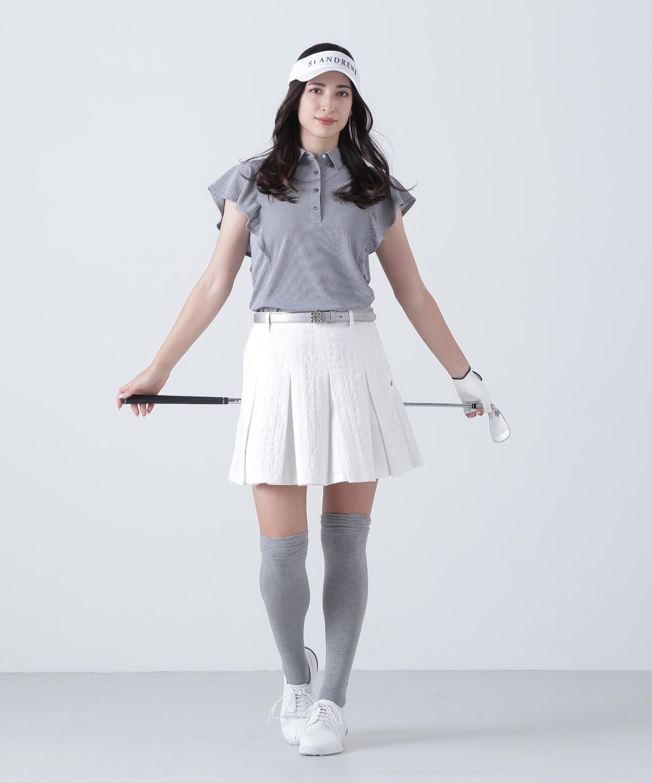 千鳥楊柳ストレッチスカート (WOMENS)