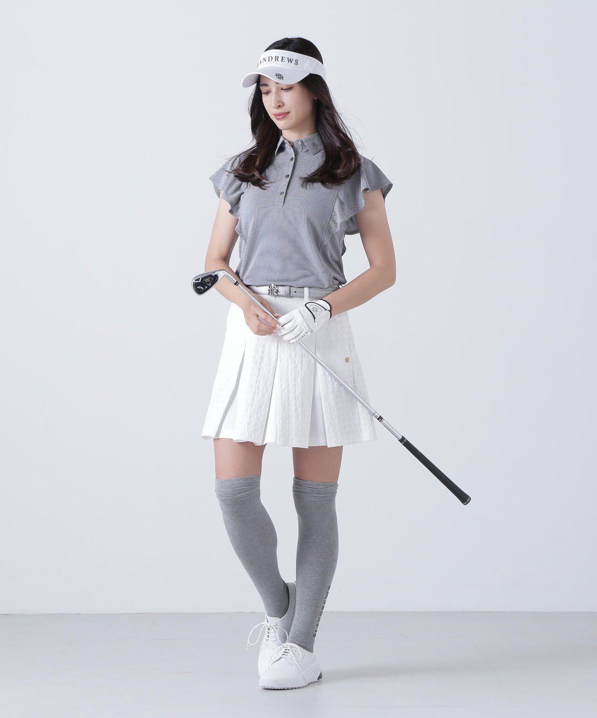 千鳥楊柳ストレッチスカート (WOMENS)