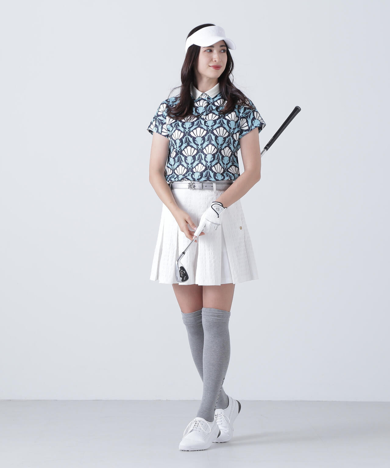 千鳥楊柳ストレッチスカート (WOMENS)