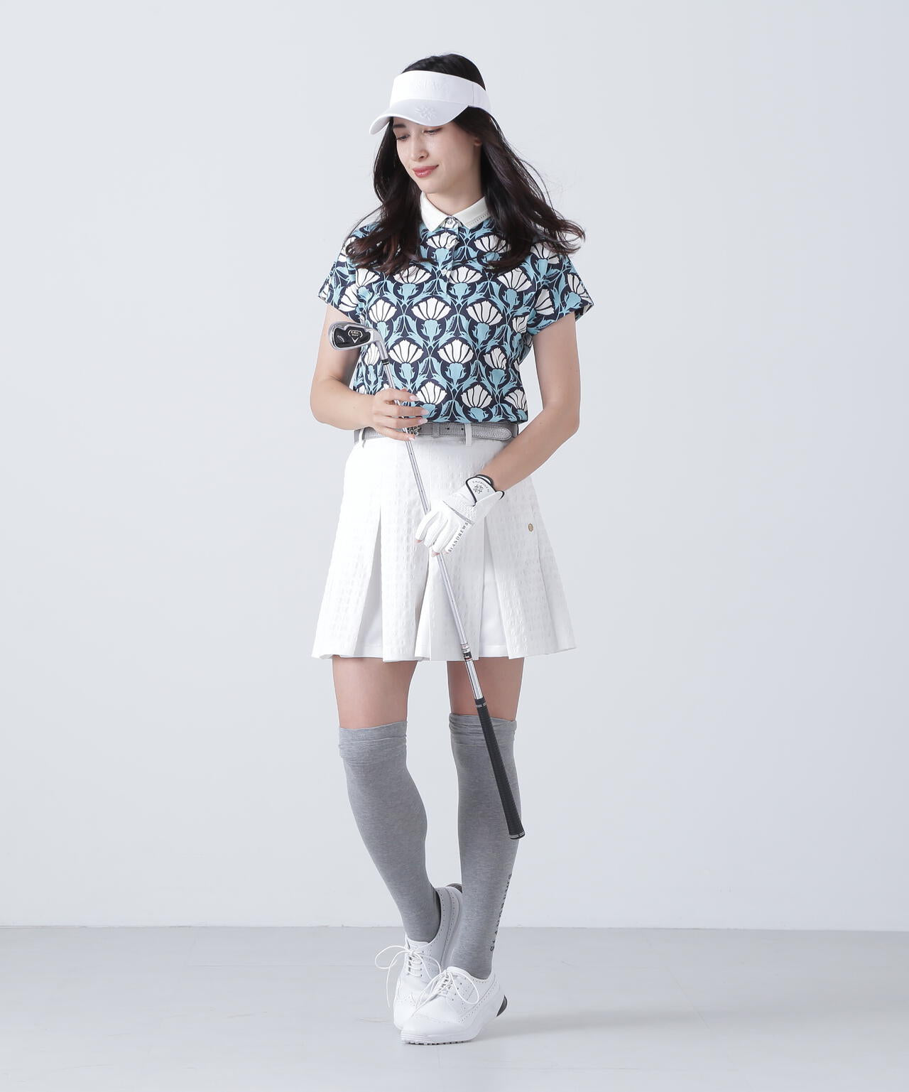 千鳥楊柳ストレッチスカート (WOMENS)