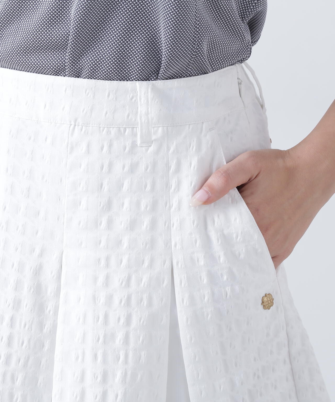 千鳥楊柳ストレッチスカート (WOMENS)