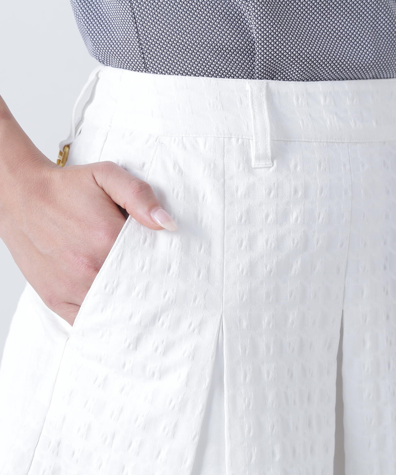 千鳥楊柳ストレッチスカート (WOMENS)