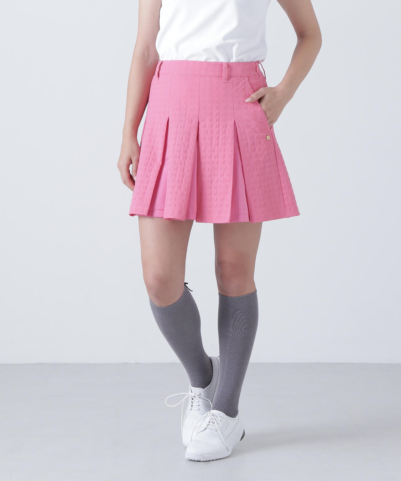 千鳥楊柳ストレッチスカート (WOMENS)