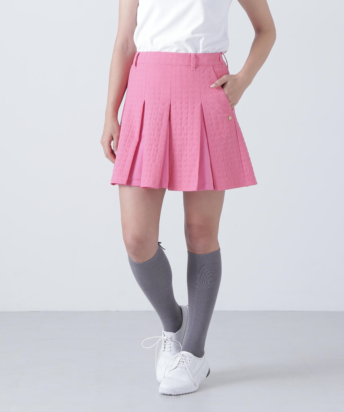千鳥楊柳ストレッチスカート (WOMENS)