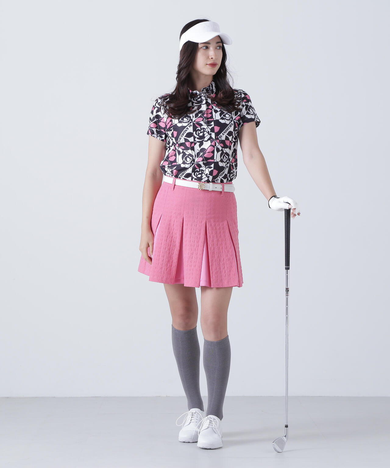 千鳥楊柳ストレッチスカート (WOMENS)