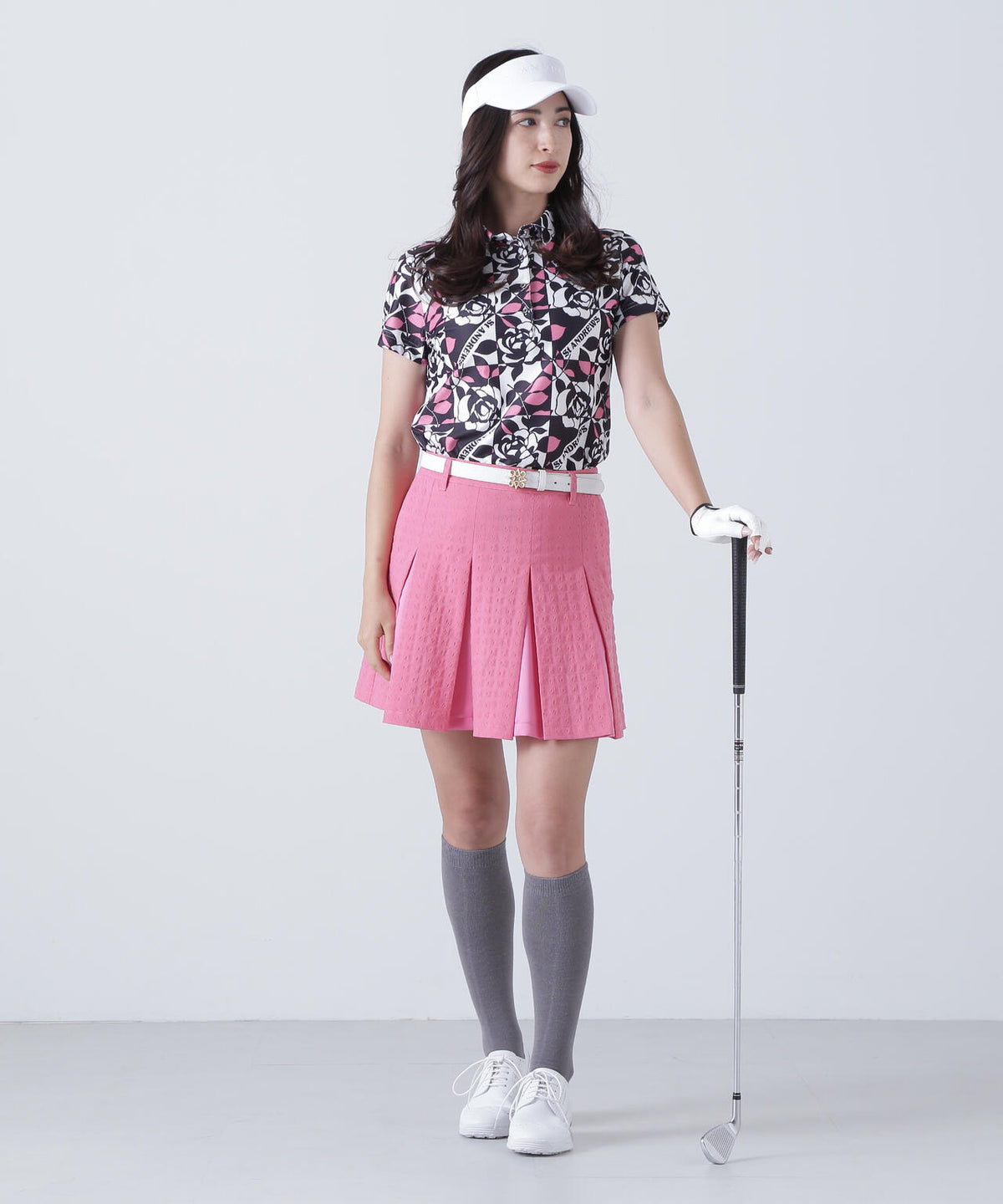 千鳥楊柳ストレッチスカート (WOMENS)