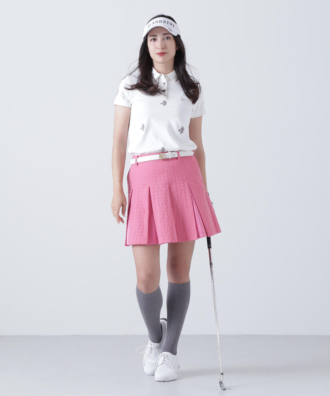 千鳥楊柳ストレッチスカート (WOMENS)