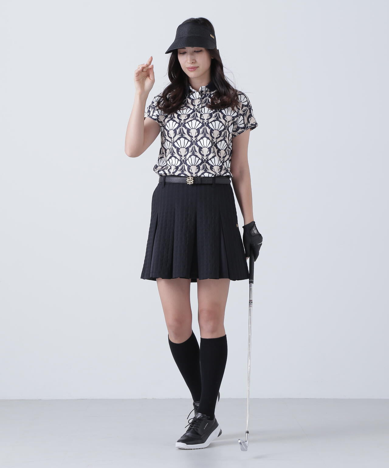 千鳥楊柳ストレッチスカート (WOMENS)