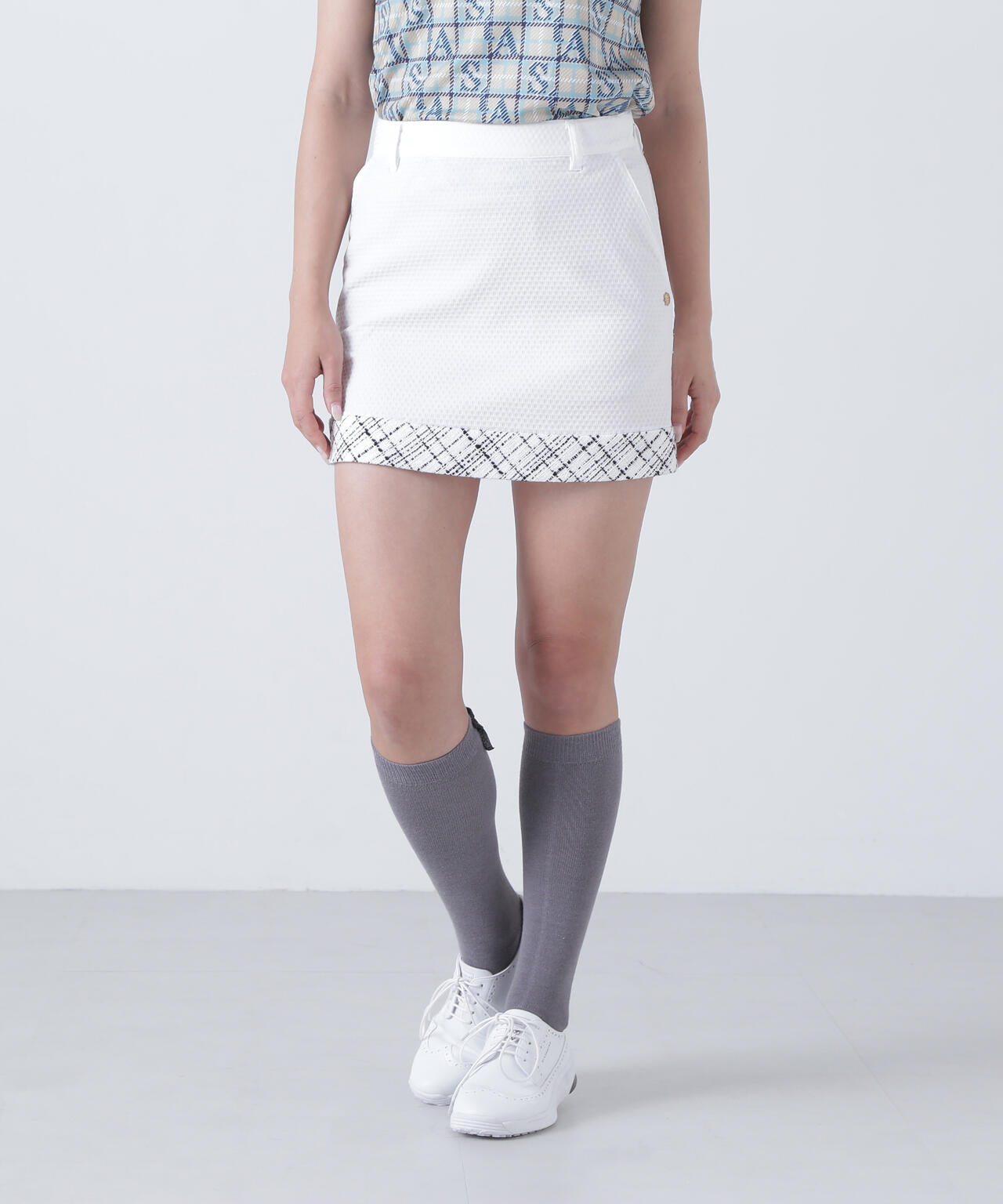 サッカージオメトリックジャガードスカート (WOMENS)