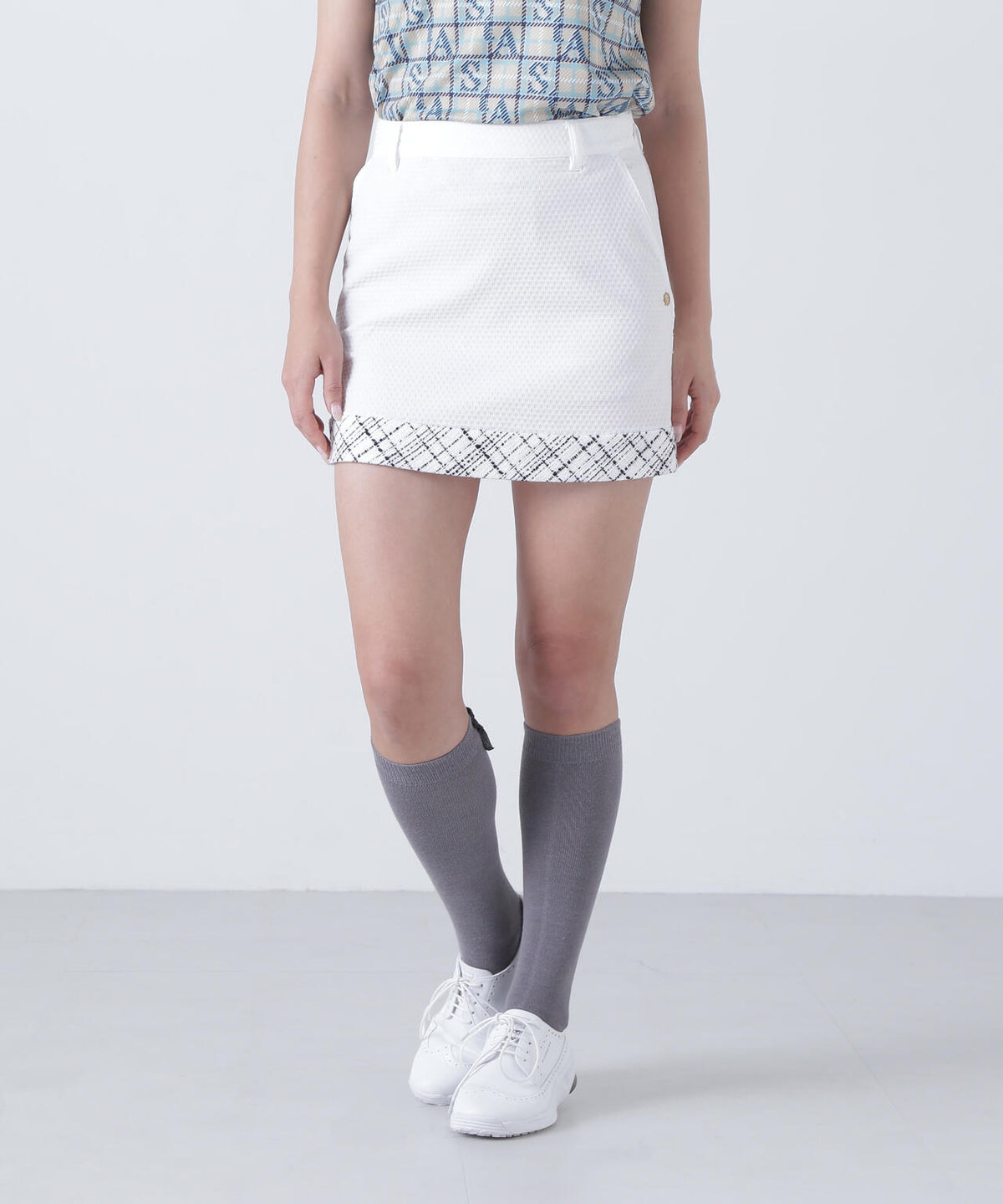 サッカージオメトリックジャガードスカート (WOMENS)