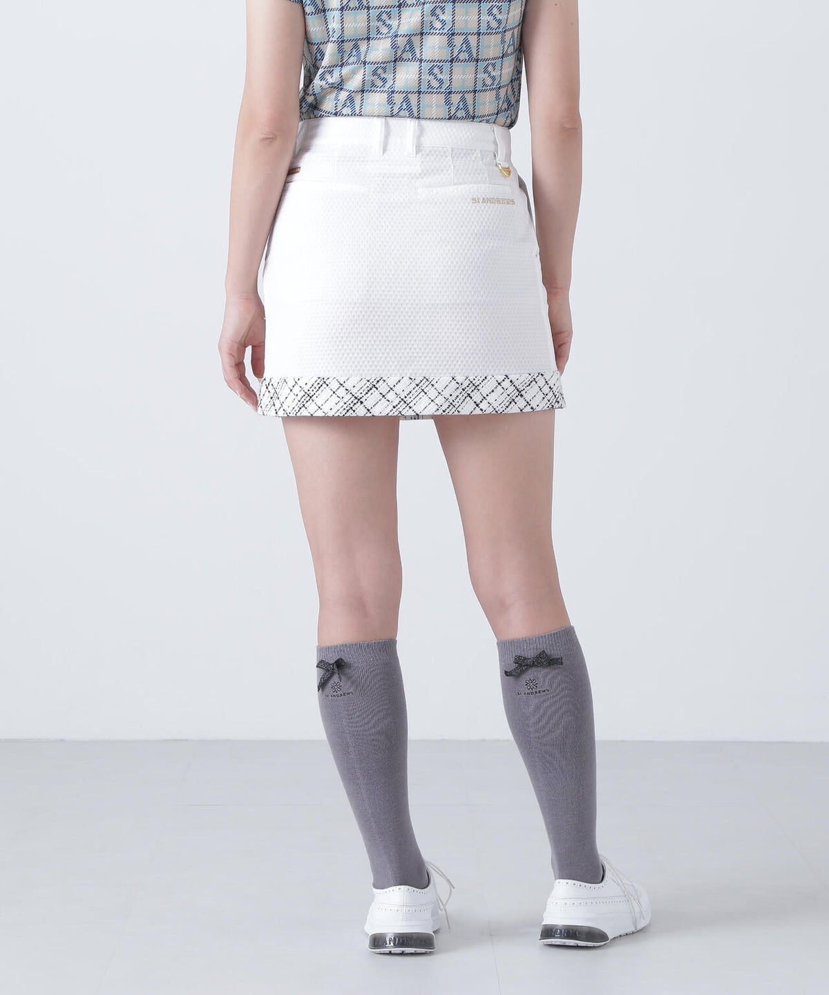 サッカージオメトリックジャガードスカート (WOMENS)