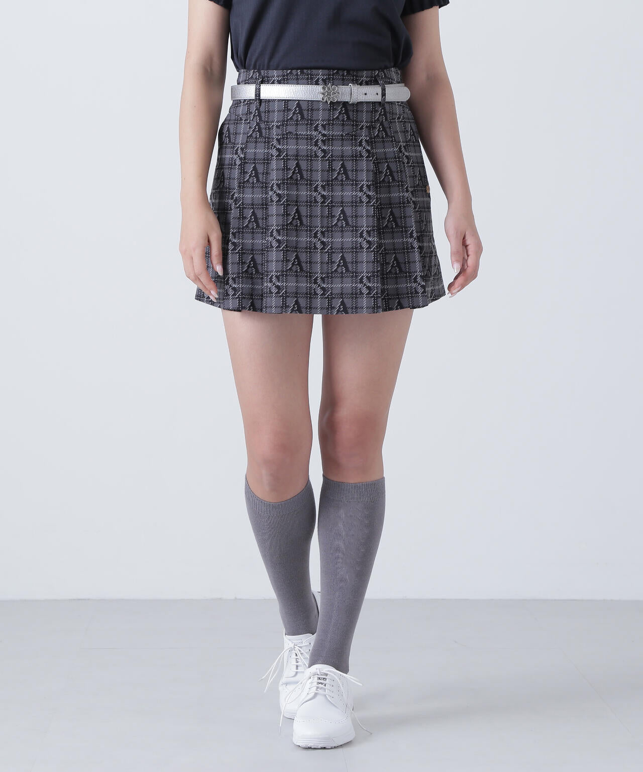 ロゴチェックジャガードスカート (WOMENS)