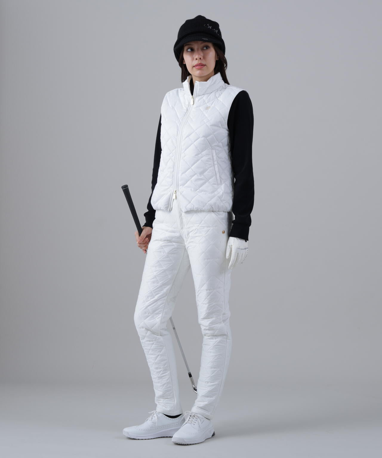 ドットストレッチキルトベスト (WOMENS)