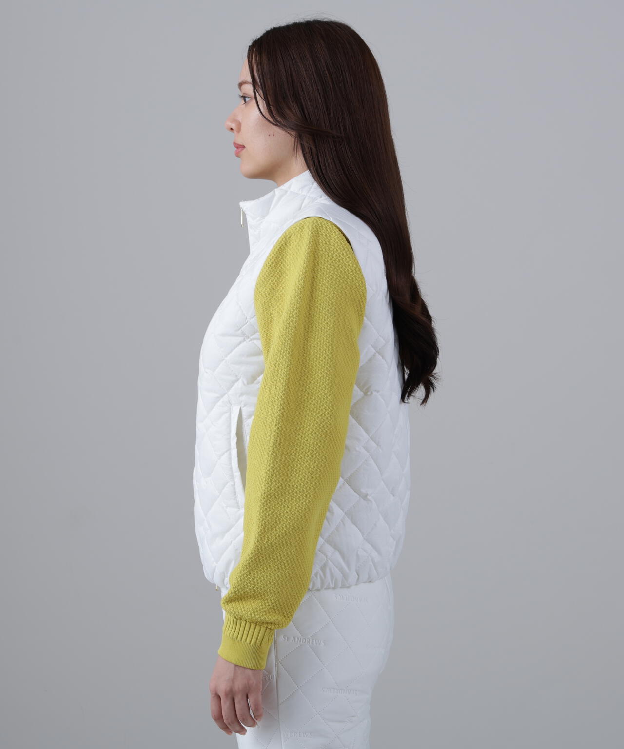 ドットストレッチキルトベスト (WOMENS)