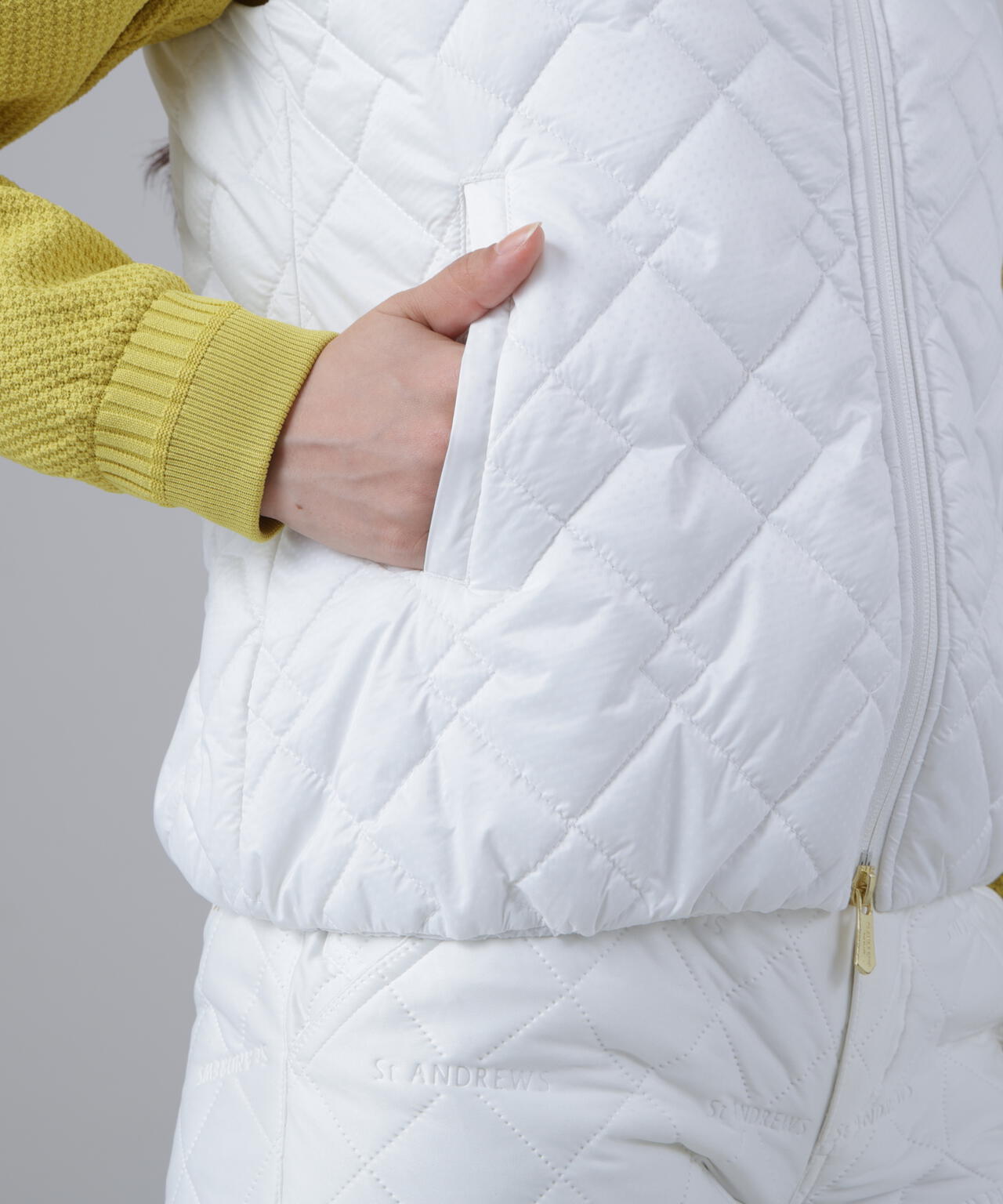 ドットストレッチキルトベスト (WOMENS)