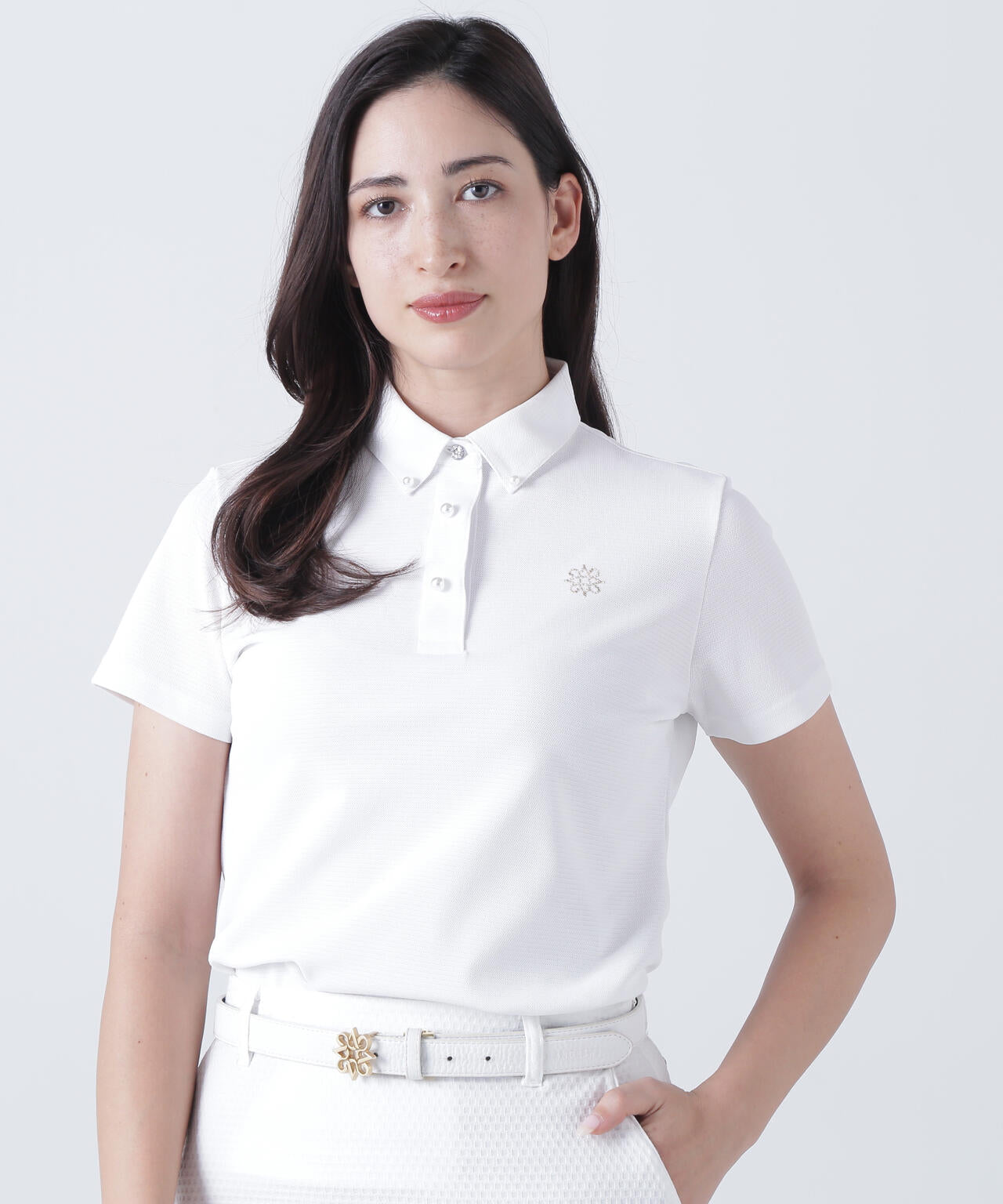 TEXBRIDシャドーボーダーカノコ半袖シャツ (WOMENS)