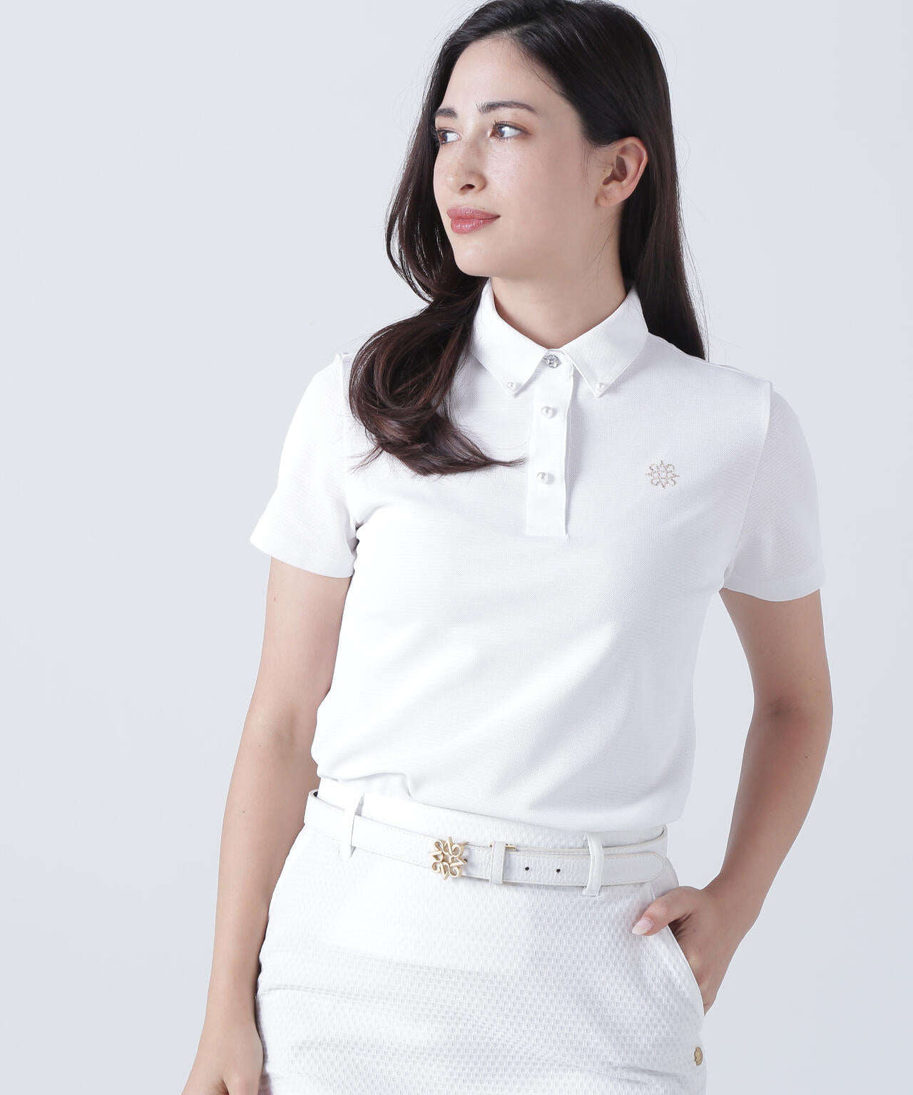 TEXBRIDシャドーボーダーカノコ半袖シャツ (WOMENS)