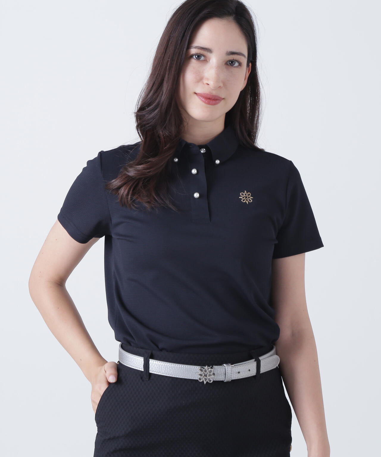 TEXBRIDシャドーボーダーカノコ半袖シャツ (WOMENS)