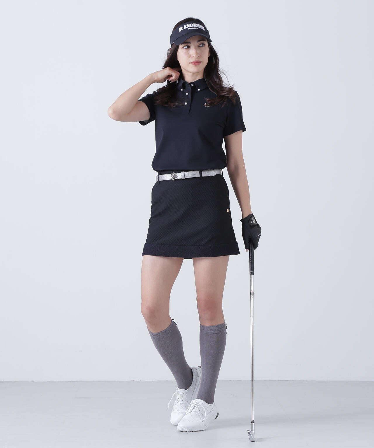 TEXBRIDシャドーボーダーカノコ半袖シャツ (WOMENS)