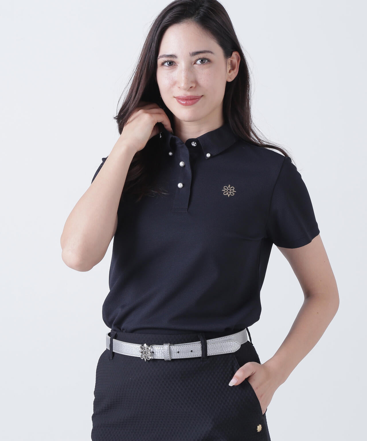 TEXBRIDシャドーボーダーカノコ半袖シャツ (WOMENS)