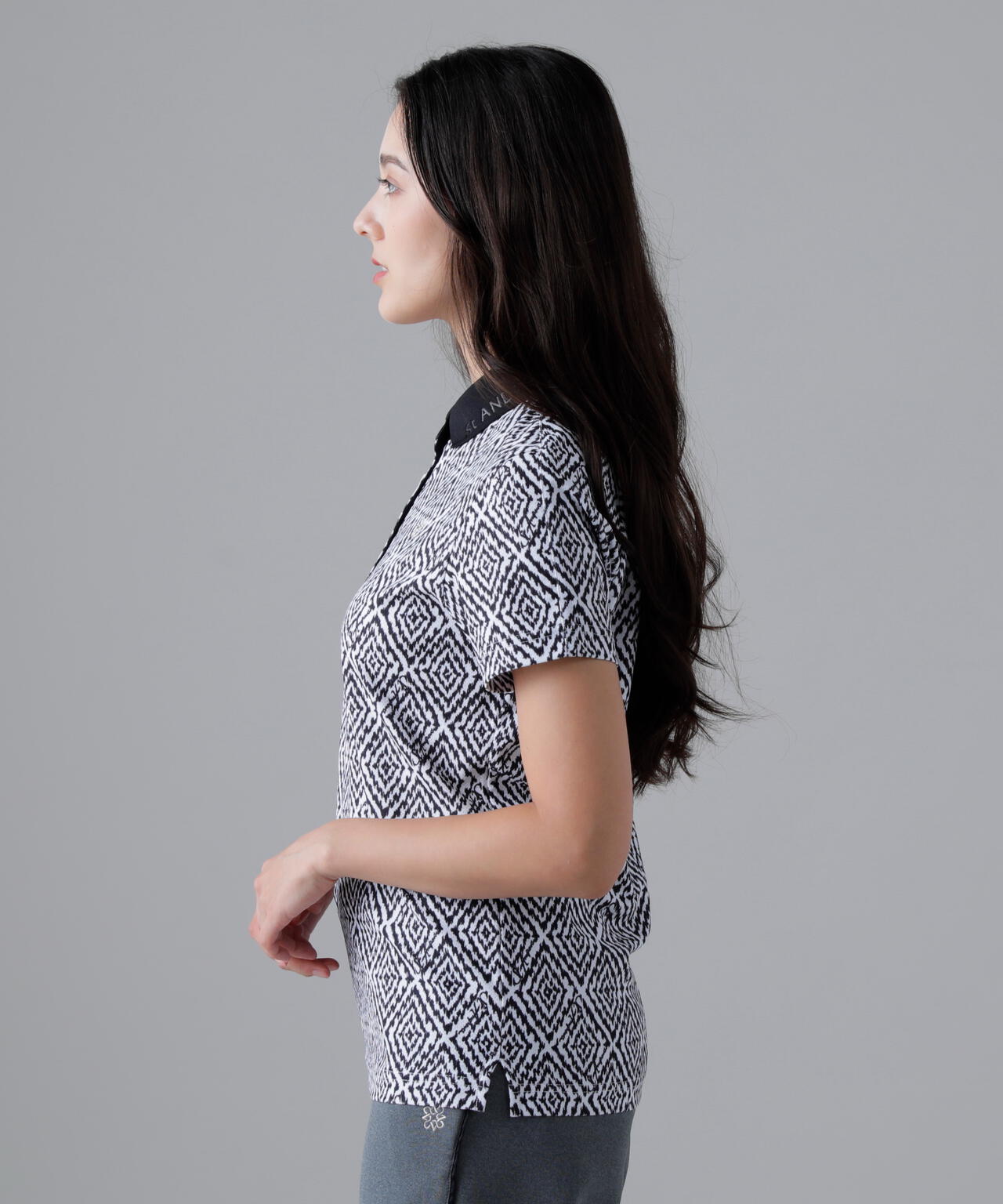 SPXダイヤプリント半袖ポロシャツ (WOMENS)