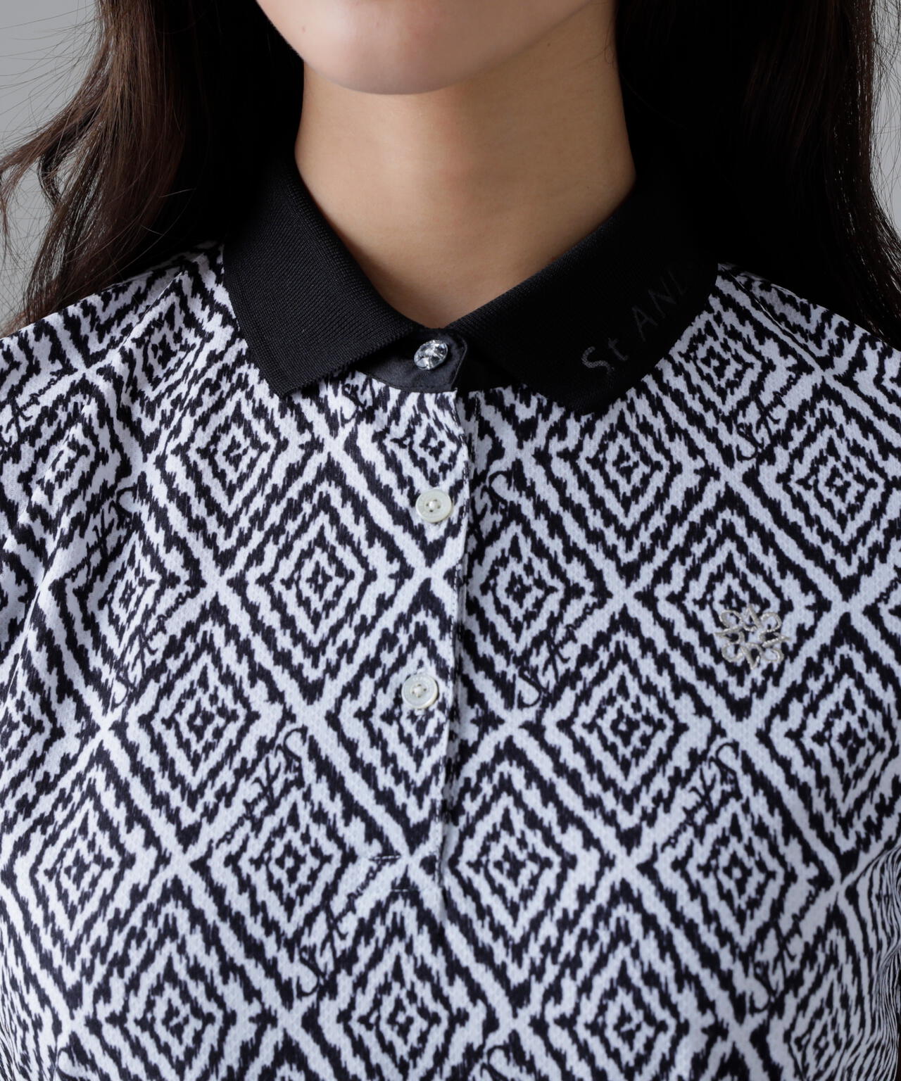 SPXダイヤプリント半袖ポロシャツ (WOMENS)