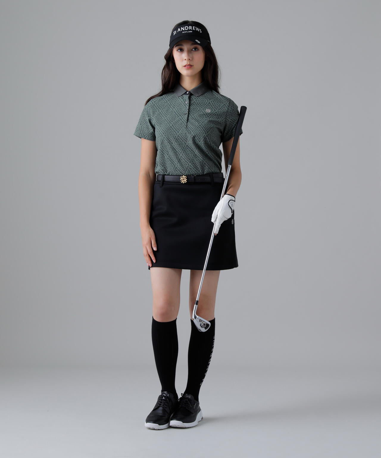 SPXダイヤプリント半袖ポロシャツ (WOMENS)