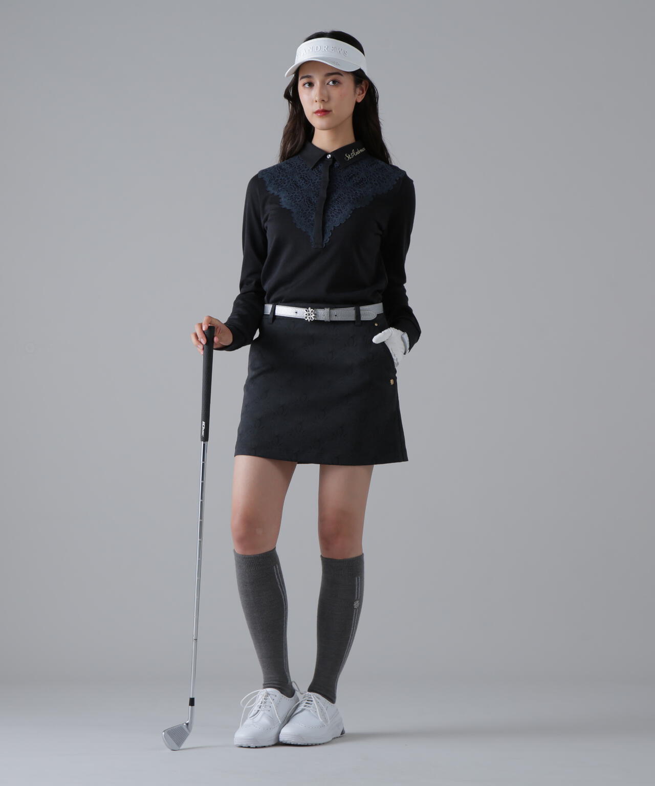 リファインジャージ×レース長袖シャツ (WOMENS)