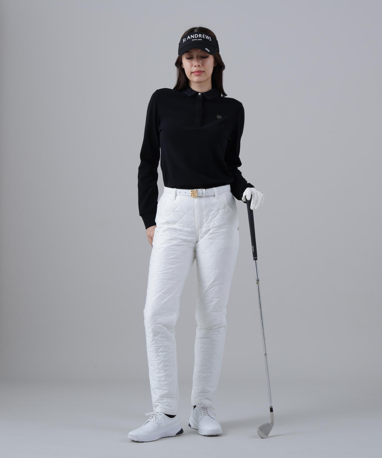 パイル長袖ポロシャツ (WOMENS)