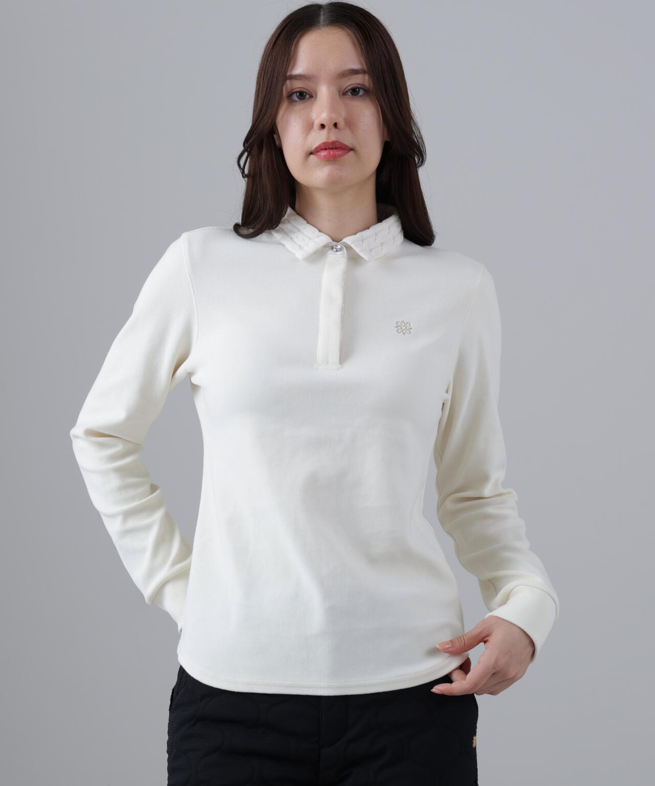 パイル長袖ポロシャツ (WOMENS)