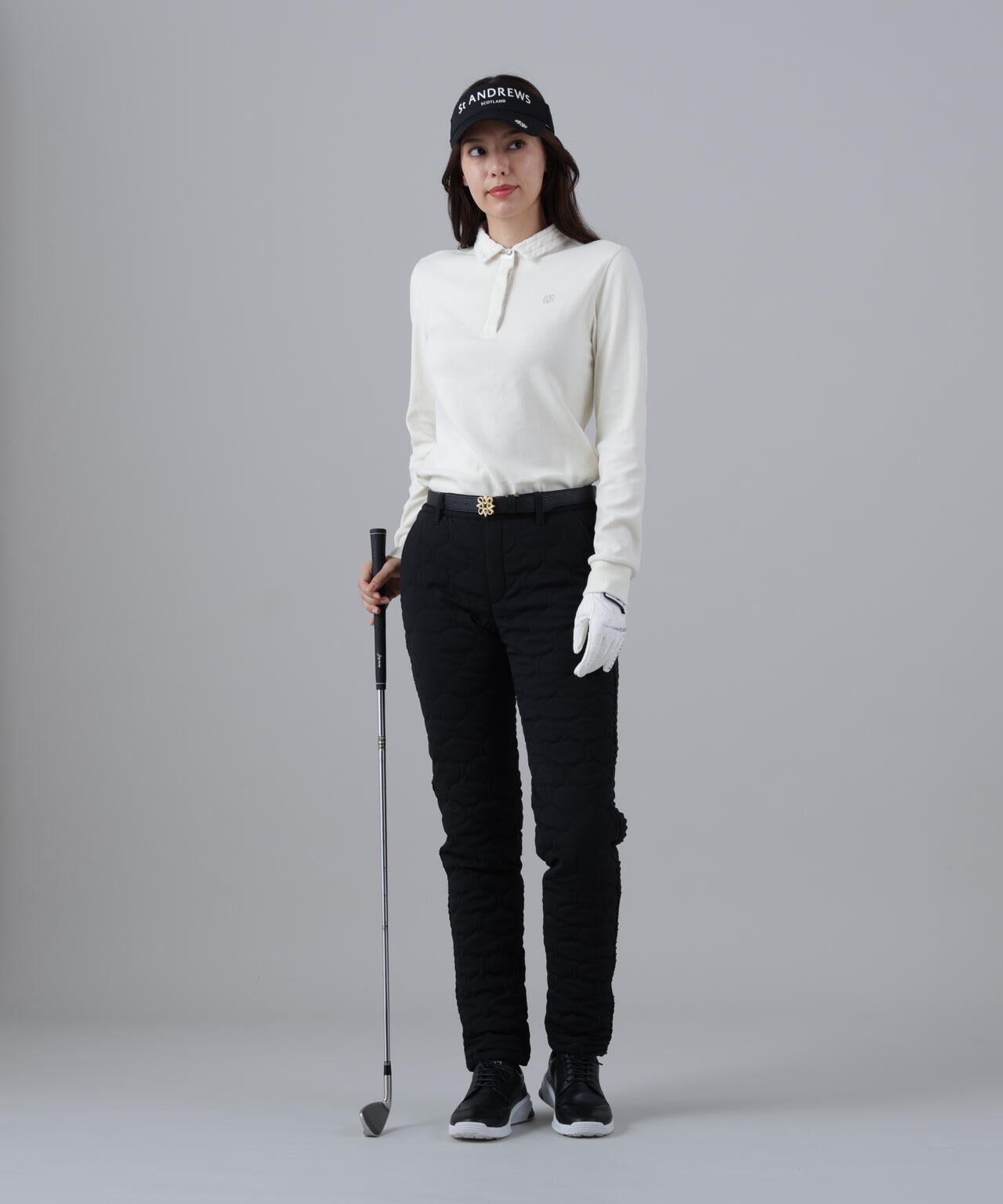 パイル長袖ポロシャツ (WOMENS)