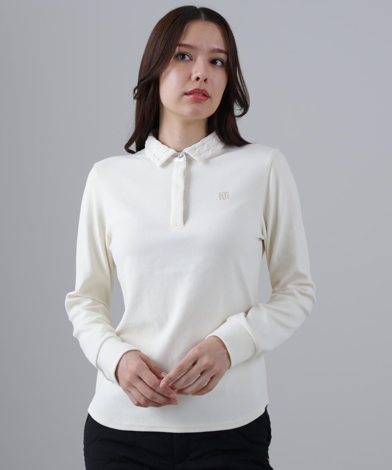 パイル長袖ポロシャツ (WOMENS)