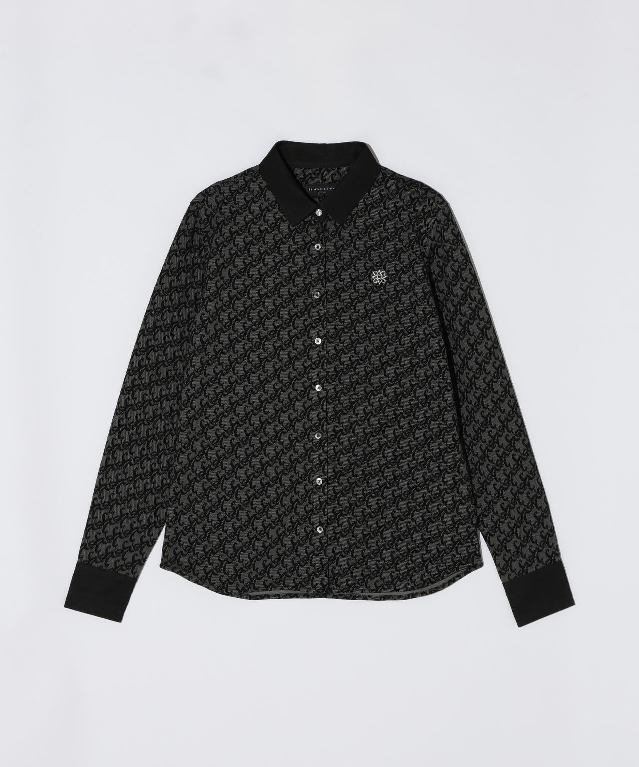 SAロゴふくれジャガード長袖シャツ (WOMENS)