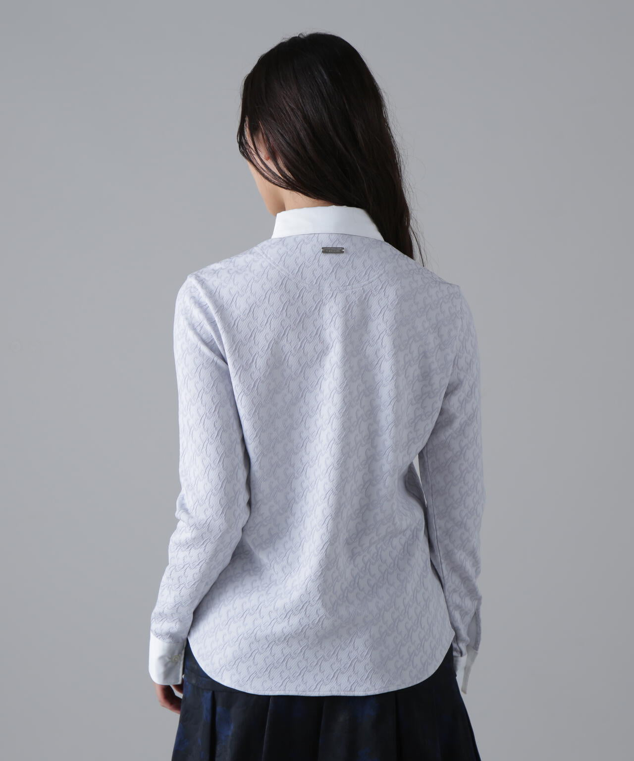 SAロゴふくれジャガード長袖シャツ (WOMENS)