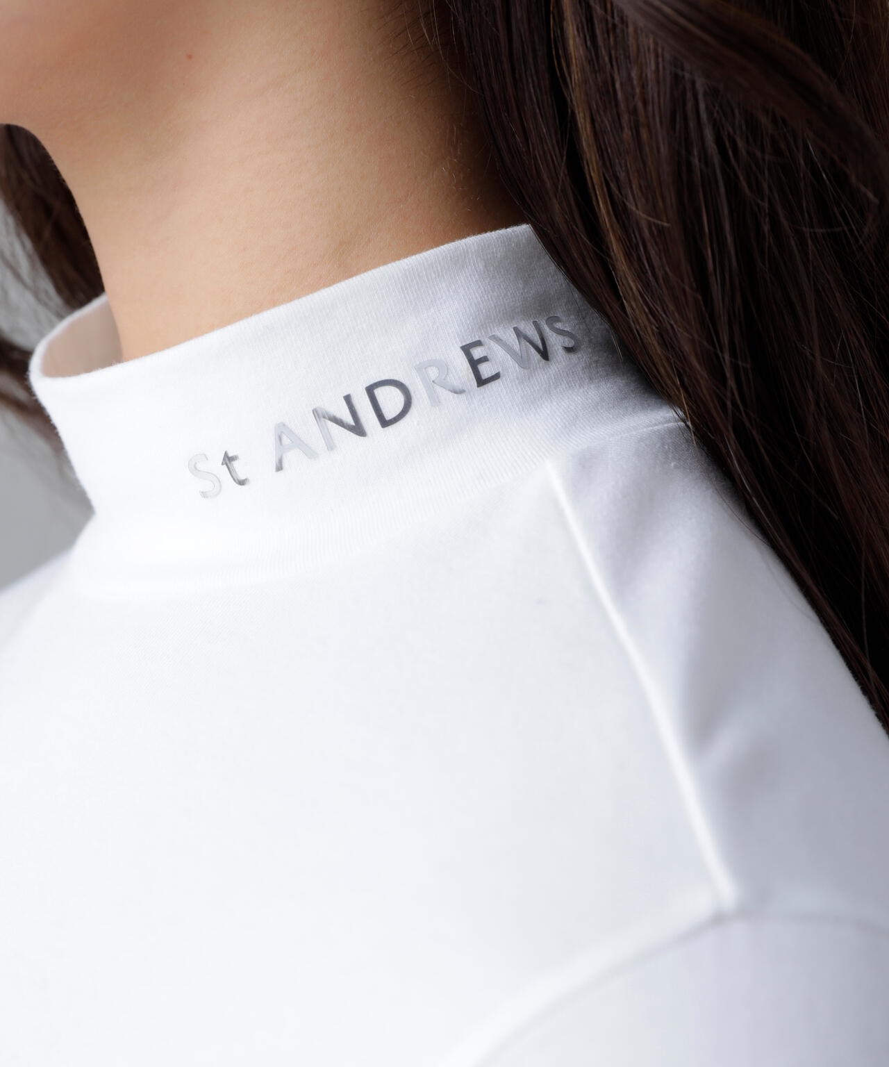 ベア天竺長袖ハイネックカットソー (WOMENS)